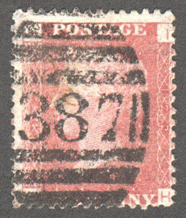 Great Britain Scott 33 Used Plate 122 - IH - Click Image to Close